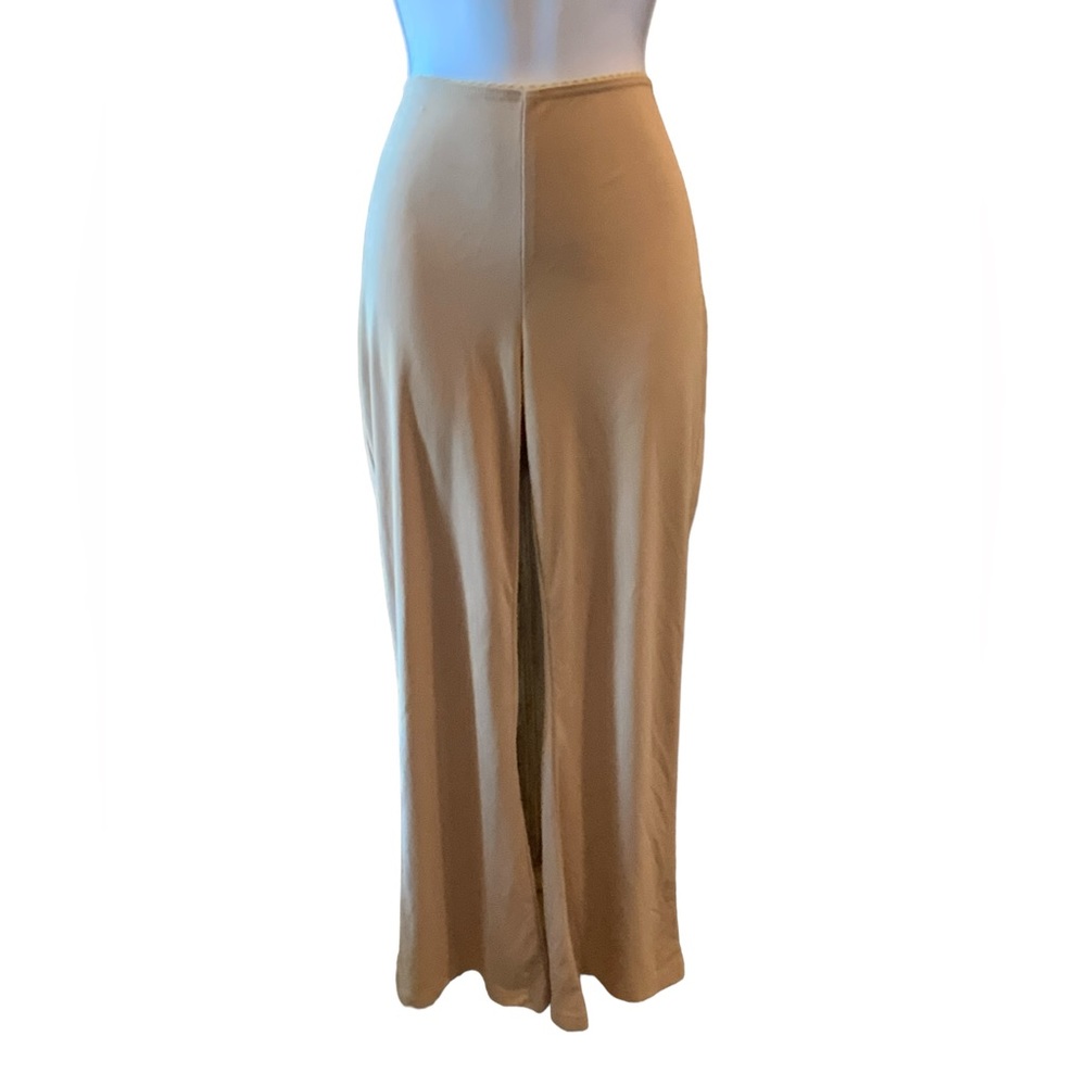 Sassy Pants Beige Soft Stretchy Wide Leg High Waisted Size Large